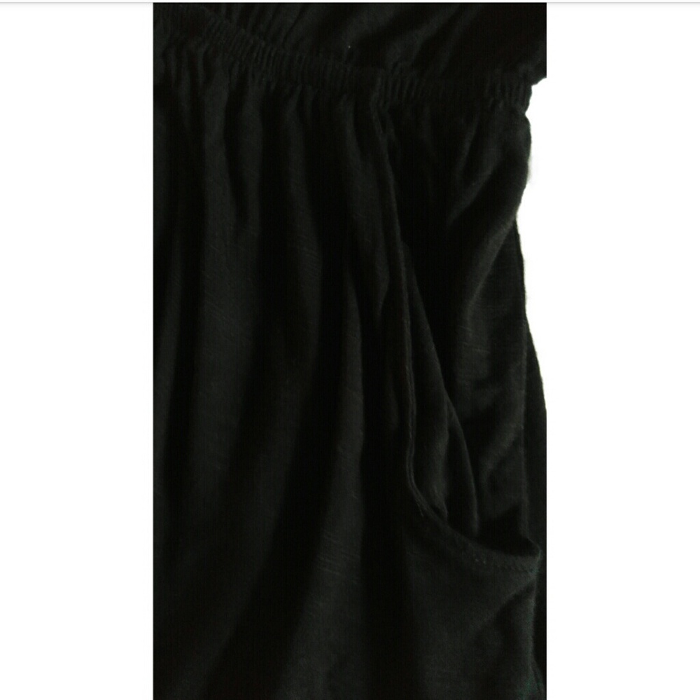Gap Black Elastic Waist Off Shoulder Dress - Picture 4 of 5